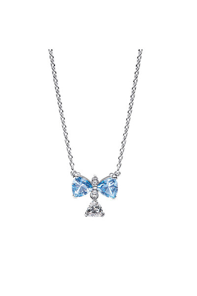 Choice52 AMN043 Original 925 Sterling Silver Charms Pendant Blue Bow Suit Bea...