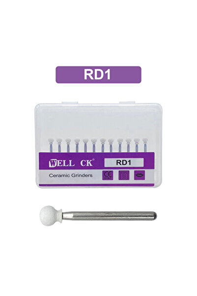 choice2 RD1 12pcs/box Dental Flame Cone Round White Stone Polisher FG Burs fo...
