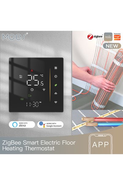 Choice3 MOES electric heating BK MOES Zigbee2MQTT Thermostat Room Temperature...