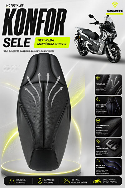 SULAITE Motosiklet Konfor Sele Kılıfı RKS Veloce Uyumlu Visco Süngerli Sele Pedi