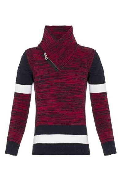 Cipo&Baxx Bp110 Red Shawl Collar Children's Sweater