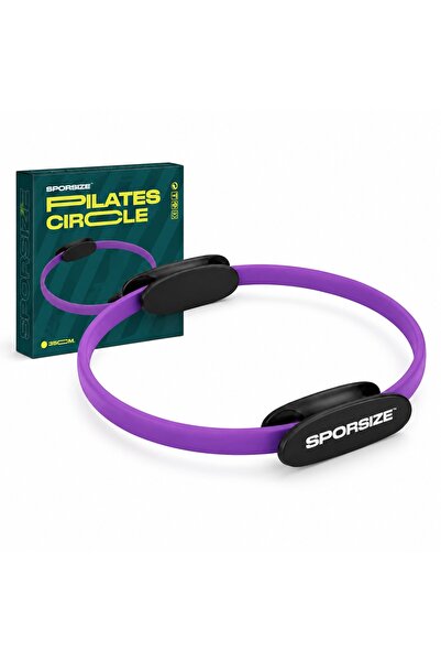 Sporsize Pilates Çemberi 35 cm Direnç Halkası, İç Bacak Kalça Kol Göğüs ve Co...