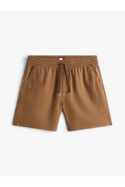 Tommy Hilfiger TJM LINEN BLEND PULL-ON SHORT Erkek Kahverengi Şort - DM0DM22825