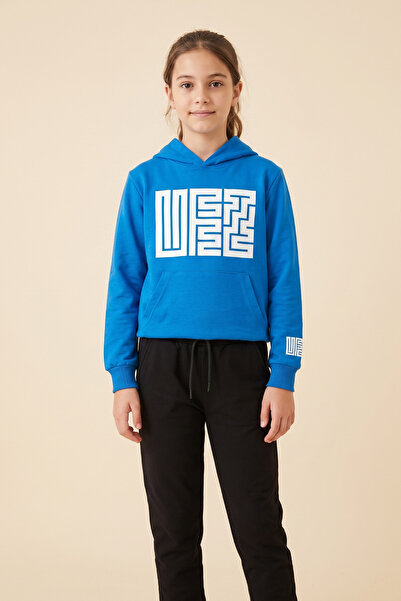 CRASSİ Girl's Tracksuit Set with Hood and Pockets