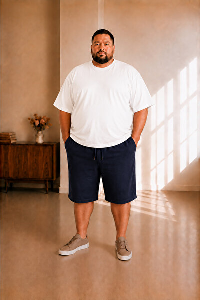 sngl tekstil Erkek Büyük Beden Kapri 3XL 4XL 5XL 6XL 7XL 8XL 9XL