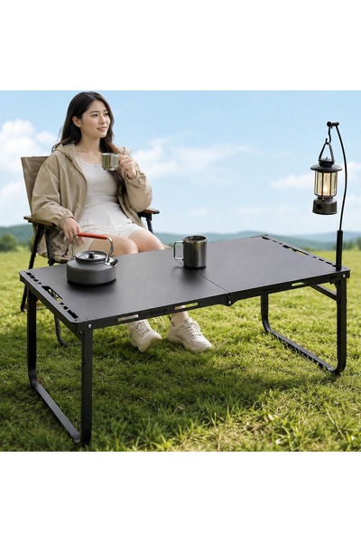 AutoFamily Premium Aluminum Alloy Steel Foldable Camping Table – Lightweight ...