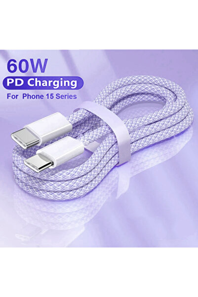 choice2 كابل شحن سريع USB C إلى Type C بطول 2 متر، بقوة 60 واط، مناسب لهواتف ...