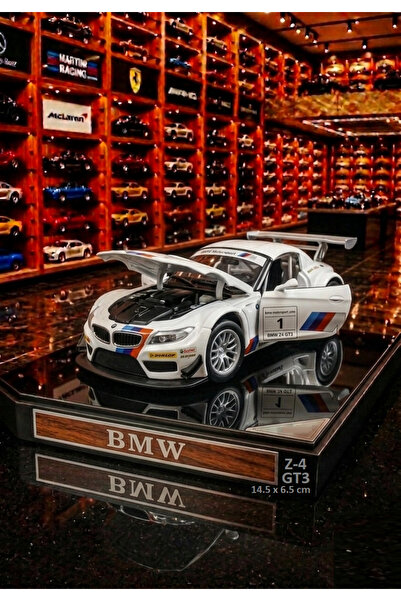 OYUNCAKSAHİLİ BMW Z4 GT3 Yarış Araba Model 14.5 x 6.5 cm Metal 1:32 Koleksiyo...