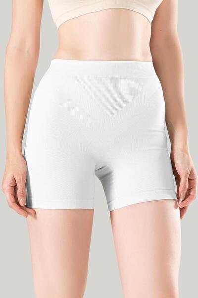 Miss Fit Women's White Short-Leg Corset with Silicone 34312