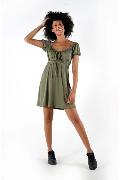 ALEXANDERGARDI Mini Dress with Front Ruching and Tie-Up Detail (B24-00110)