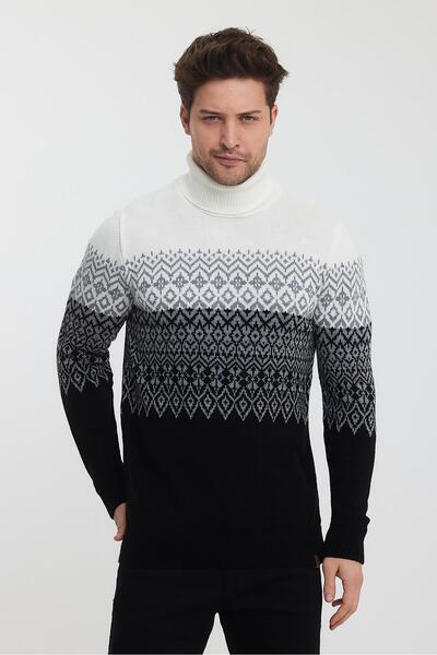 ALEXANDERGARDI Patterned Fishneck Tricot Sweater(E23-6713)