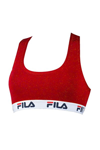 FILA Damen Bustier - ungepolsterter Bra, ohne Bügel, Baumwolle, einfarbig