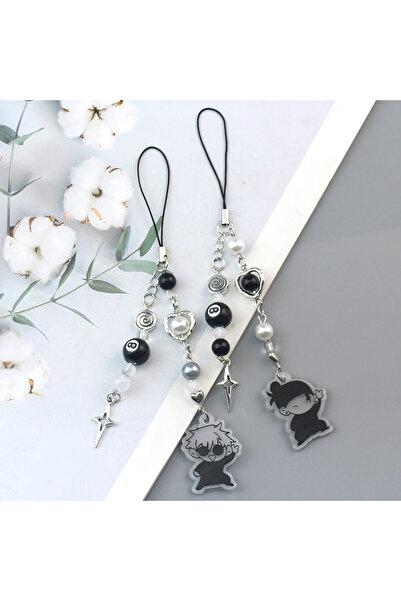 Choice K521-1-K521-2 Anime Keychain Geto Suguru Satoru Gojo JJK Phone Charm A...
