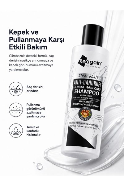 Reagain Sulfate-Free Anti-Dandruff Shampoo 3-Piece Cure Set 3X250 ml |   Climbazole |   Oily & Dandruff-Prone Scalp