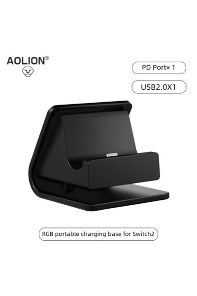 Choice RGB Black Charger Dock for Switch 2 Joycons Controller Portable Base R...