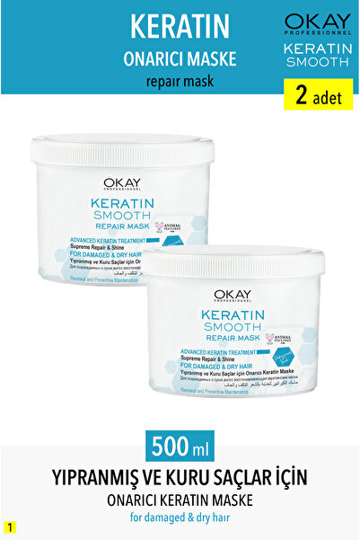 Okay Saç Maskesi Keratin Smooth 500ml X 2 Adet