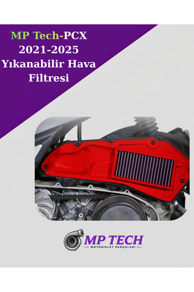 MP Tech PCX 2021-2025 Kırmızı Hava Filtresi