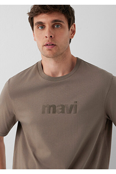 Mavi Logo Printed Brown T-Shirt Regular Fit / Normal Cut 0612936-70376