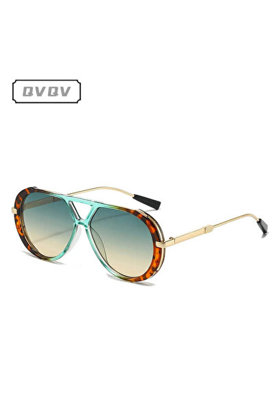 Choice4 Green Green Tea QVQV Trendy Two Tone Pilot Sunglasses Women Men Retro...