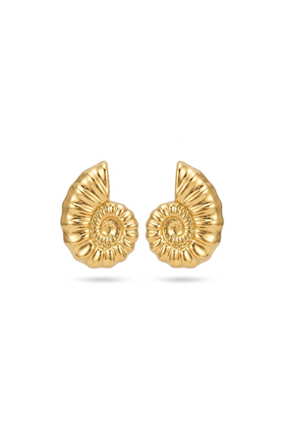 Charmist Steel Snail Earrings Gold