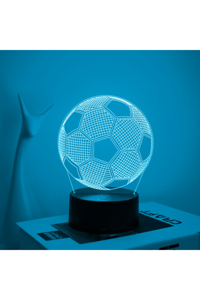 Choice RGB black 1PC Modern Creative Football 3D Night Light, USB Powered, Su...