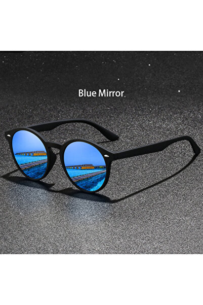 choice2 F180-2(BlueMirror) Fashion Vintage circular Sunglasses Men Women Meta...