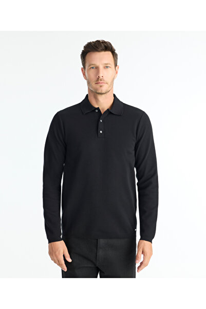 Yargıcı Regular Shirt Collar Long Sleeve Sweater