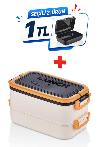 M&L LUNCH BOX 2 Katlı Taşınabilir Yemek Kabı Lunch Box Diyet Beslenme Kutusu ...