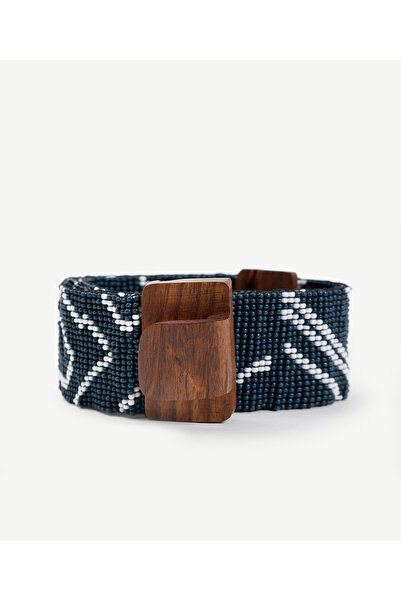 Yargıcı Elastic Bead Belt with Line Detail