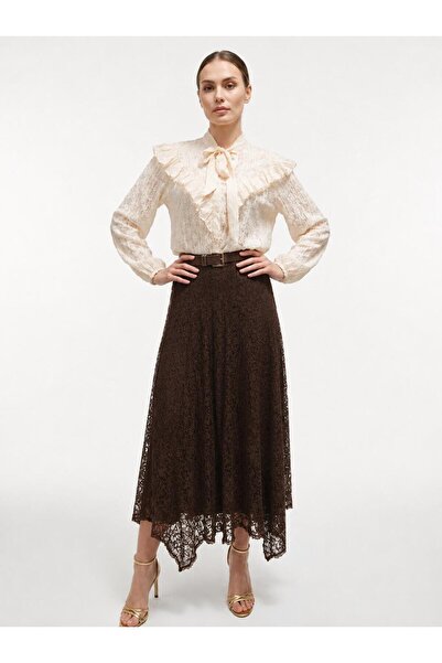 Generic Brand İkoll 0037227 Women's Asymmetrical Cut Lace Skirt