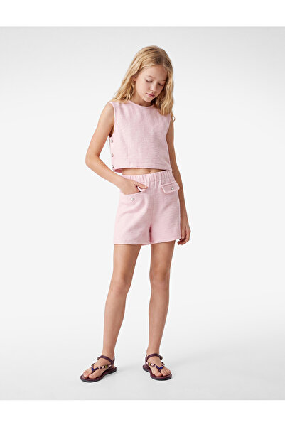 Koton Jeans- und Canvas-Shorts für Mädchen 6SKG40065AK