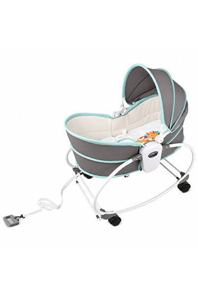 KIKIBEBE 5-in-1 Cozy Rocker Bassinet – Adjustable Baby Rocker With 360° Rotat...