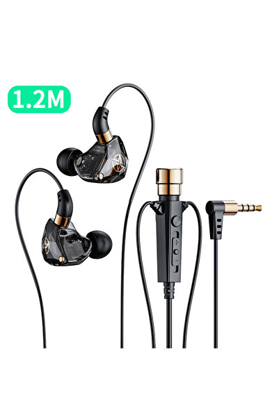 Choice5 1.2 meters Black Karaoke HiFi Wired Headphones With Mic Singing Livin...
