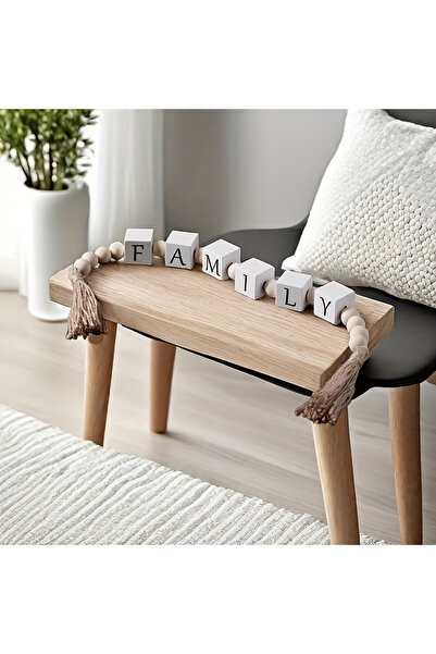 Choice FAMILY Rustic Style Letter Beaded Tassel Garland for Living Room, Stud...
