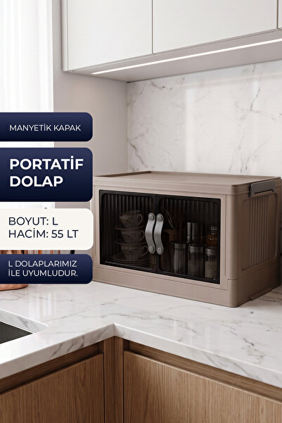 Kitchen Life Dulap organizator portabil, stivuibil, fără roți - Dulap din pla...