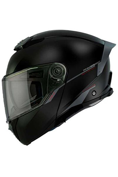 MT Kask Atom 2 Sv Solıd A1 Çene Açılır - MAT SİYAH