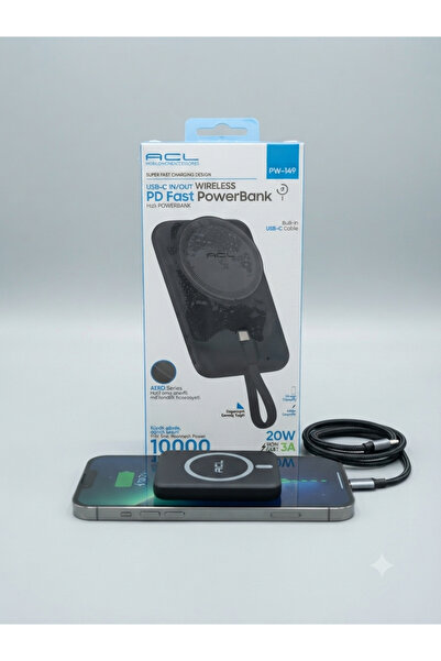 ACL Aura Akse Aero Series 10,000 mAh USB-C In/Out Wireless PD Fast Powerbank