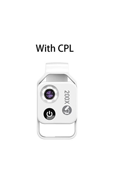 Choice White with CPL APEXEL 200X Pocket Microscope Lens with CPL Filter LED ...