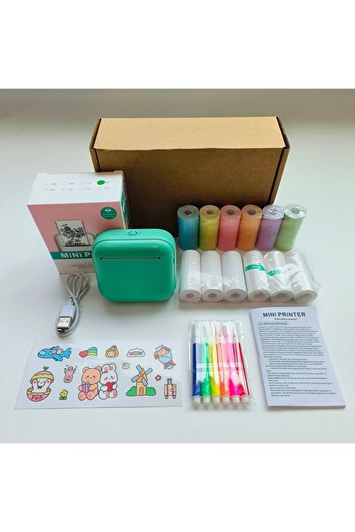 Choice3 light green Wireless Mini Printer - Portable Thermal Label Maker Kit,...