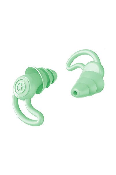 Choice B-green 3-Layer Silicone EarPlugs for Swim- Reusable Earplugs, Soft si...