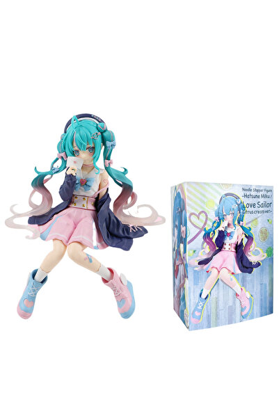 Choice4 with box Anime Hatsune Miku Anime figure Cherry Pink dress Sitting po...
