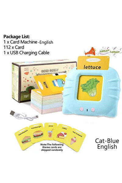 Choice1 Cat-Blue-English Talking Flash Cards Toddlers Learning Machine Early ...