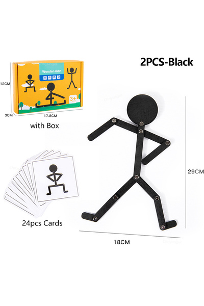 Choice1 2PCS-Black Montessori Material DIY Puzzle Toys Boards Educational Gam...