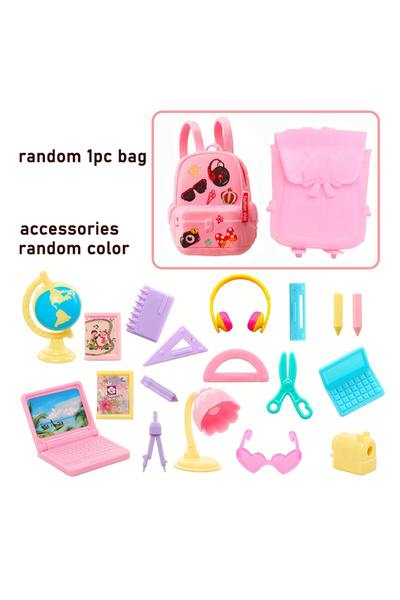 Choice 19 pieces Cute Miniature Dollhouse Study Accessories for Doll 19 Items...