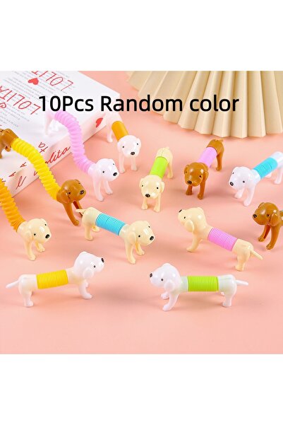 Choice 10Pcs Random color 10Pcs Stretchable Dog Stress Relief Pop Tubes Toy K...