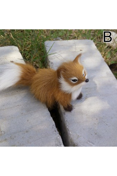 Choice B 1 Pcs Simulation Animal Foxes Plush Toy Doll Photography for Childre...