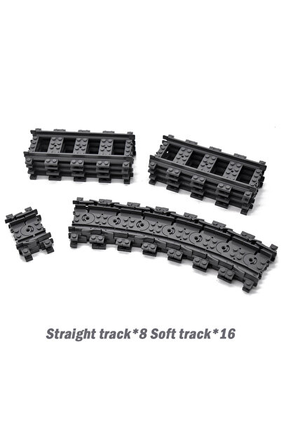 choice2 Stytle B City Trains Flexible Tracks Forked Straight Curved Soft Rail...