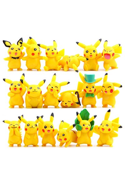 Choice Bandai about 3-5cm 18pcs Pikachu 18pcs/set Pokemon Pikachu Action Figu...