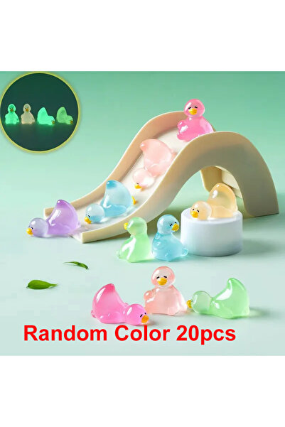 Choice1 20pcs 10/20pcs Glow in The Dark Ducks Mini Resin Luminous Goose Tiny ...