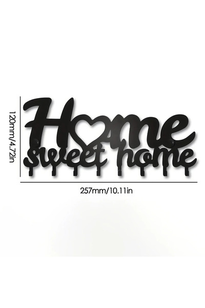 Choice L TY3495-01 1pc Key Rack for Wall, Black Key Holder For Wall Decorativ...